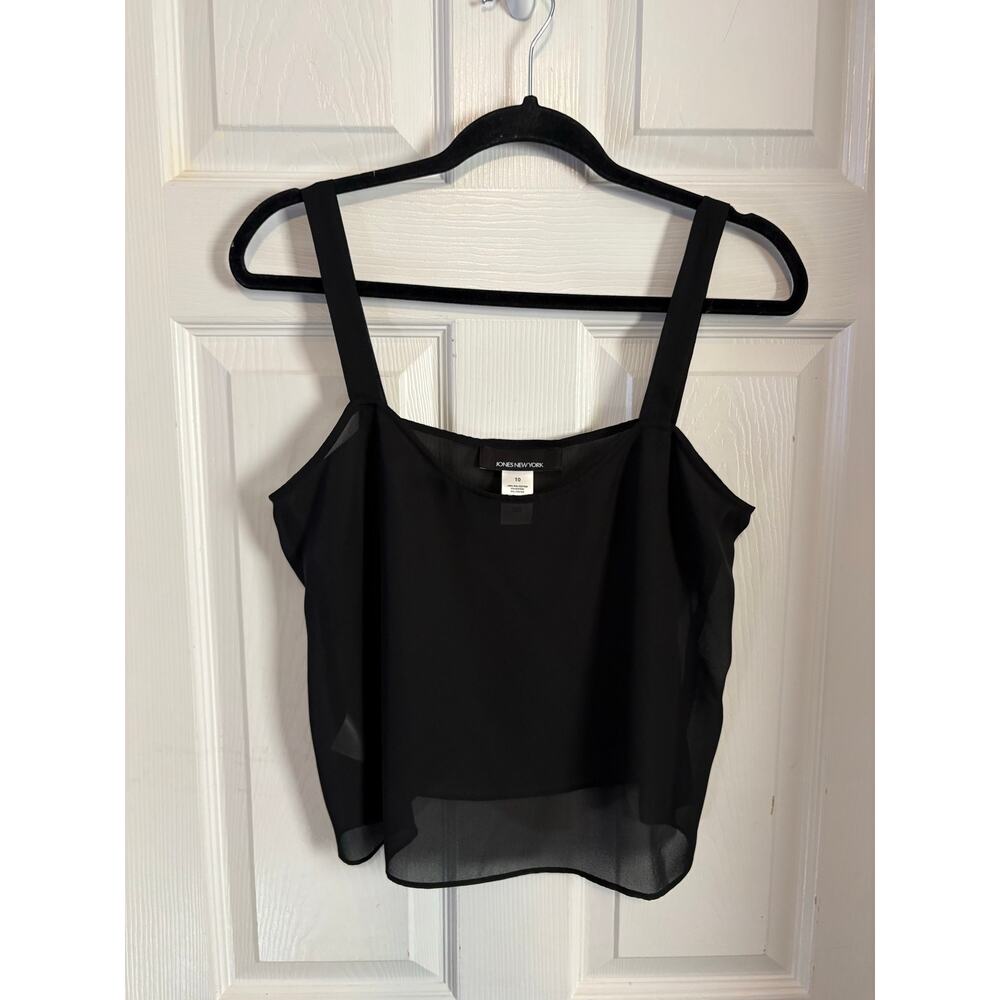 Jones New York black shell tank size 10 office dressy